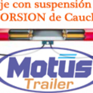Eje con suspensión a Torsión de Caucho Sin Frenos 750 kg