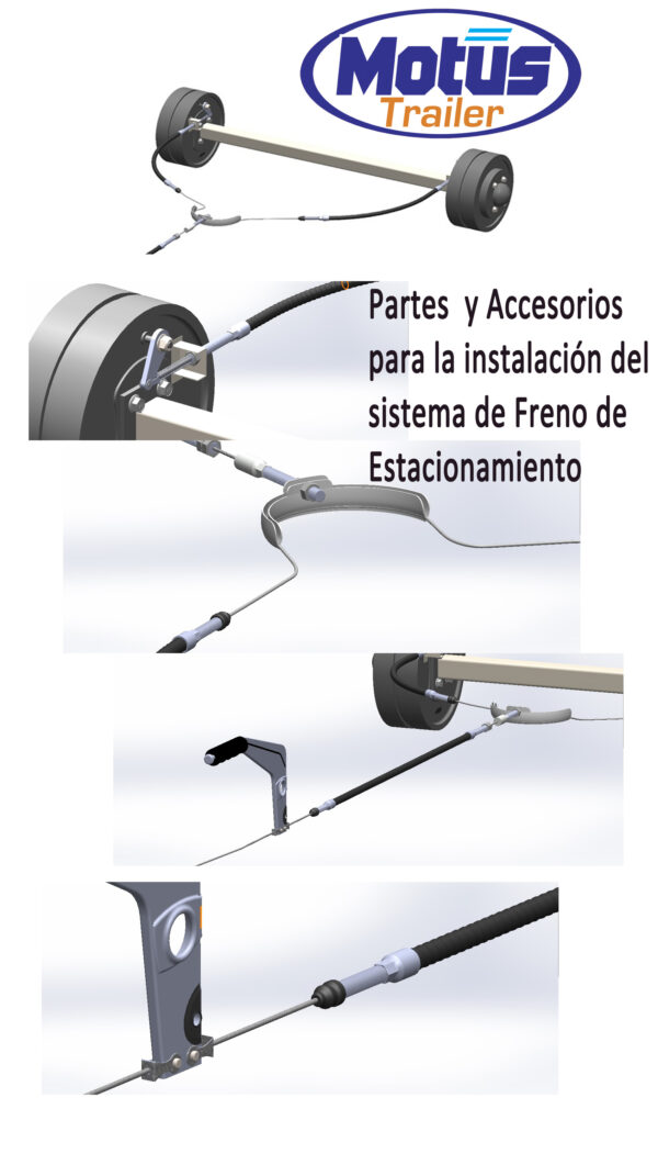 Kit de Freno de Mano para Trailers con Cable de Emergencia